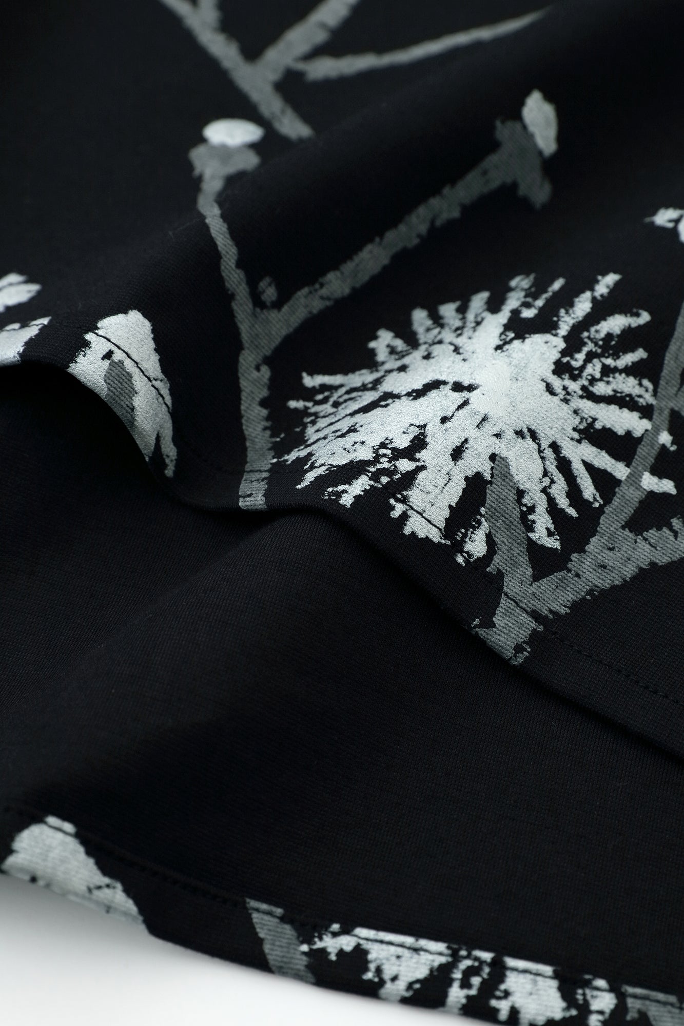 雙面編 長方形洋裝 拼接／散歩道 黑藍色