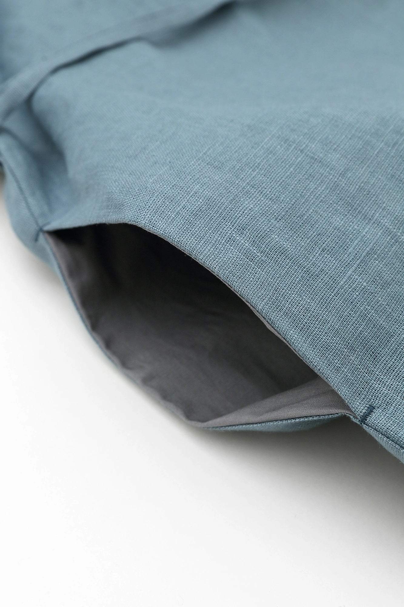 【Scheduled to ship around Mar 3】Linen Rectangular Dress／Random Thoughts and Blank  Greyish Blue
