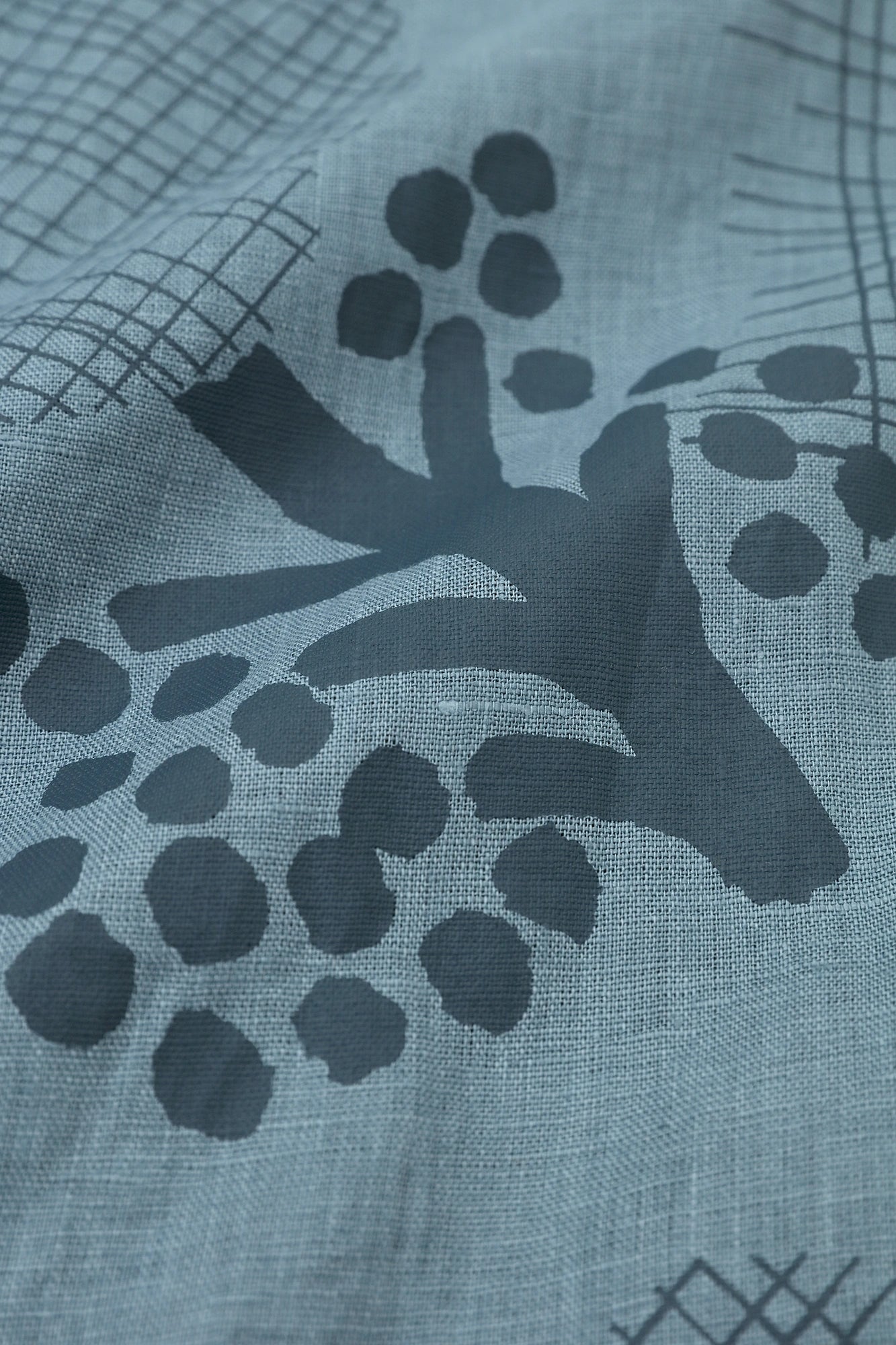 【Scheduled to ship around Mar 3】Linen Rectangular Dress Split Joint／Random Thoughts Greyish Blue