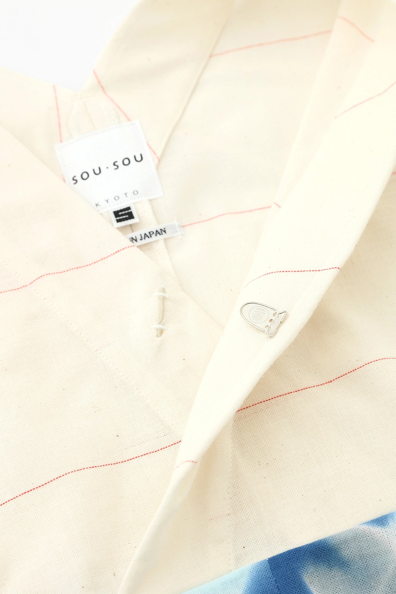 [Versand voraussichtlich um den 21. April] Mari-Baumwolle, Arimatsu Narumi Shibori, Ise-Baumwolle, Okatabira, kurze Länge (Mijikatake)/Streifenmuster (Shimabun) x Snowflower (Sekka), Blumenkorb (Hana Kuta), helles Ultramarin (Usuganjo)