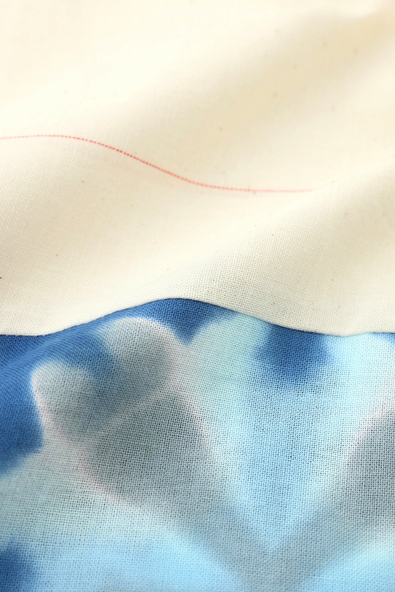 [Versand voraussichtlich um den 21. April] Mari-Baumwolle, Arimatsu Narumi Shibori, Ise-Baumwolle, Okatabira, kurze Länge (Mijikatake)/Streifenmuster (Shimabun) x Snowflower (Sekka), Blumenkorb (Hana Kuta), helles Ultramarin (Usuganjo)