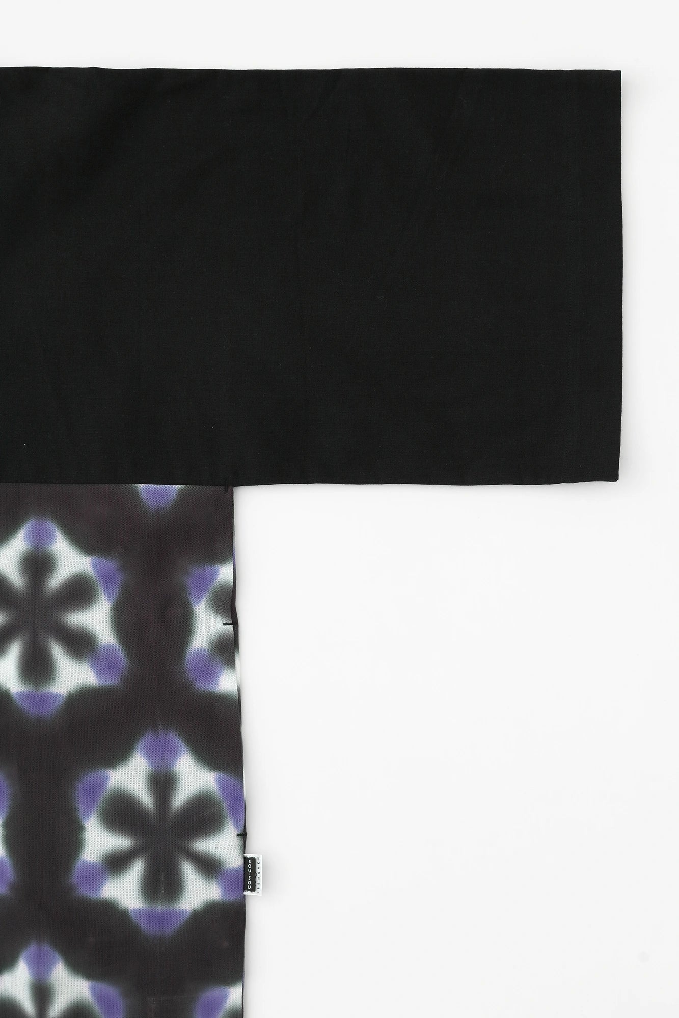 Marimomen Arimatsu Narumi Tie-dye Isemomen Cotton Okatabira Dress / Black×Snowflakes Fir Tree Night