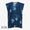Chizimi Cotton 20/20 Ainasen(Ainase) Rectangular Dress / Fenced Chrysanthemum-Recreation 