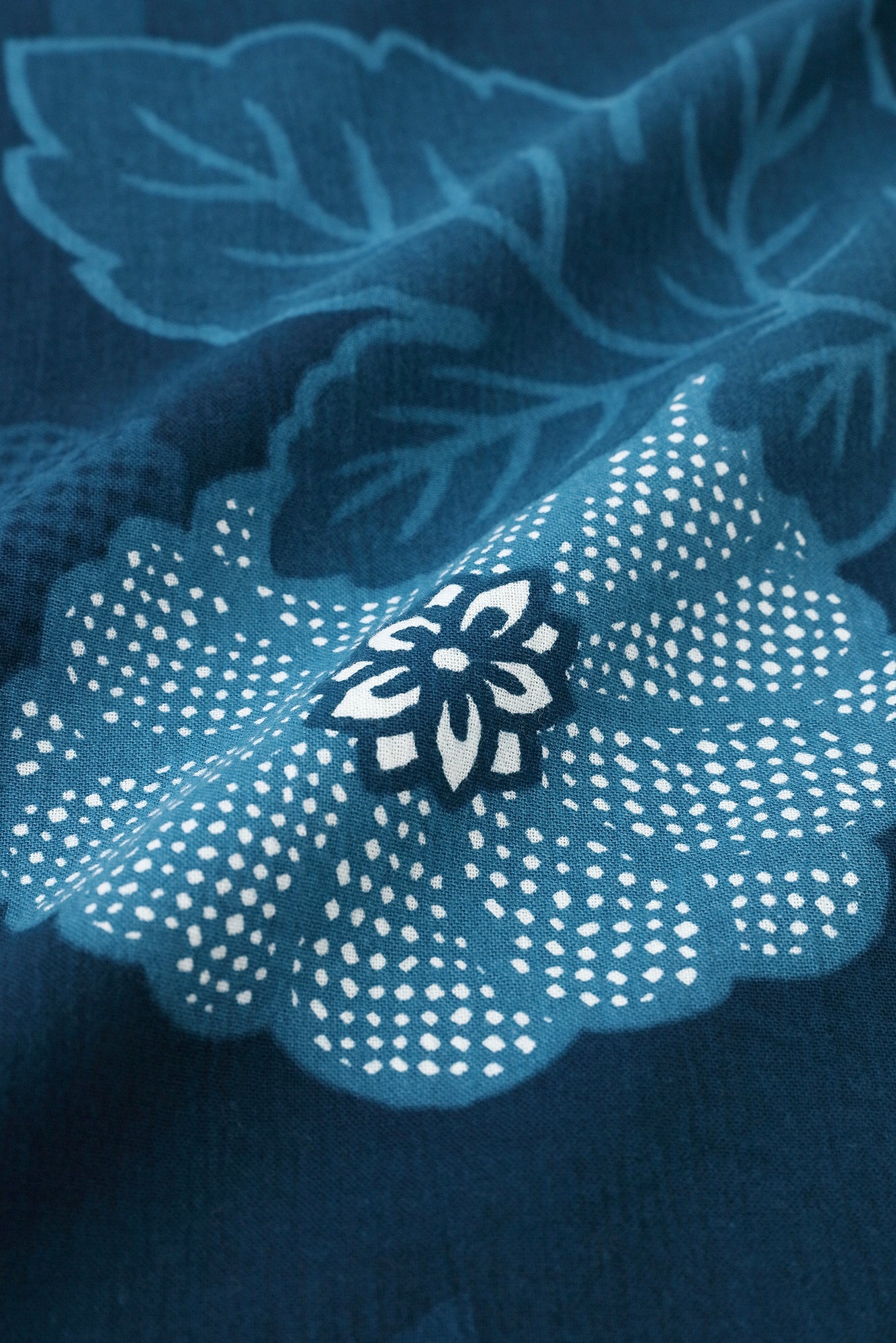 【Ships ard. 6/23】Chizimi Cotton 20/20 Ainasen Rectangular Dress / Fenced Chrysanthemum-Recreation