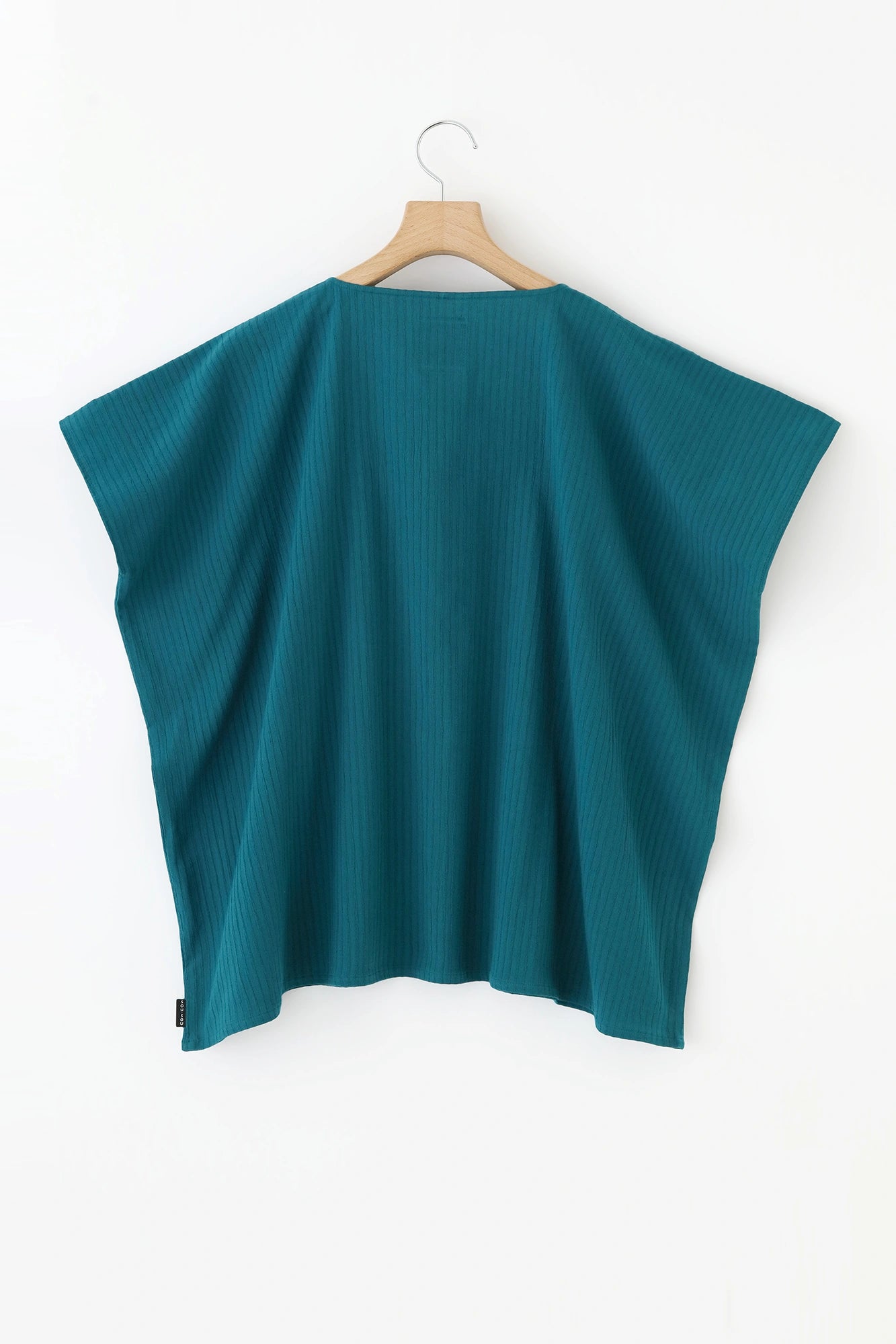 Chizimi Cotton 40/20 Akiha Square Top／Marine Green
