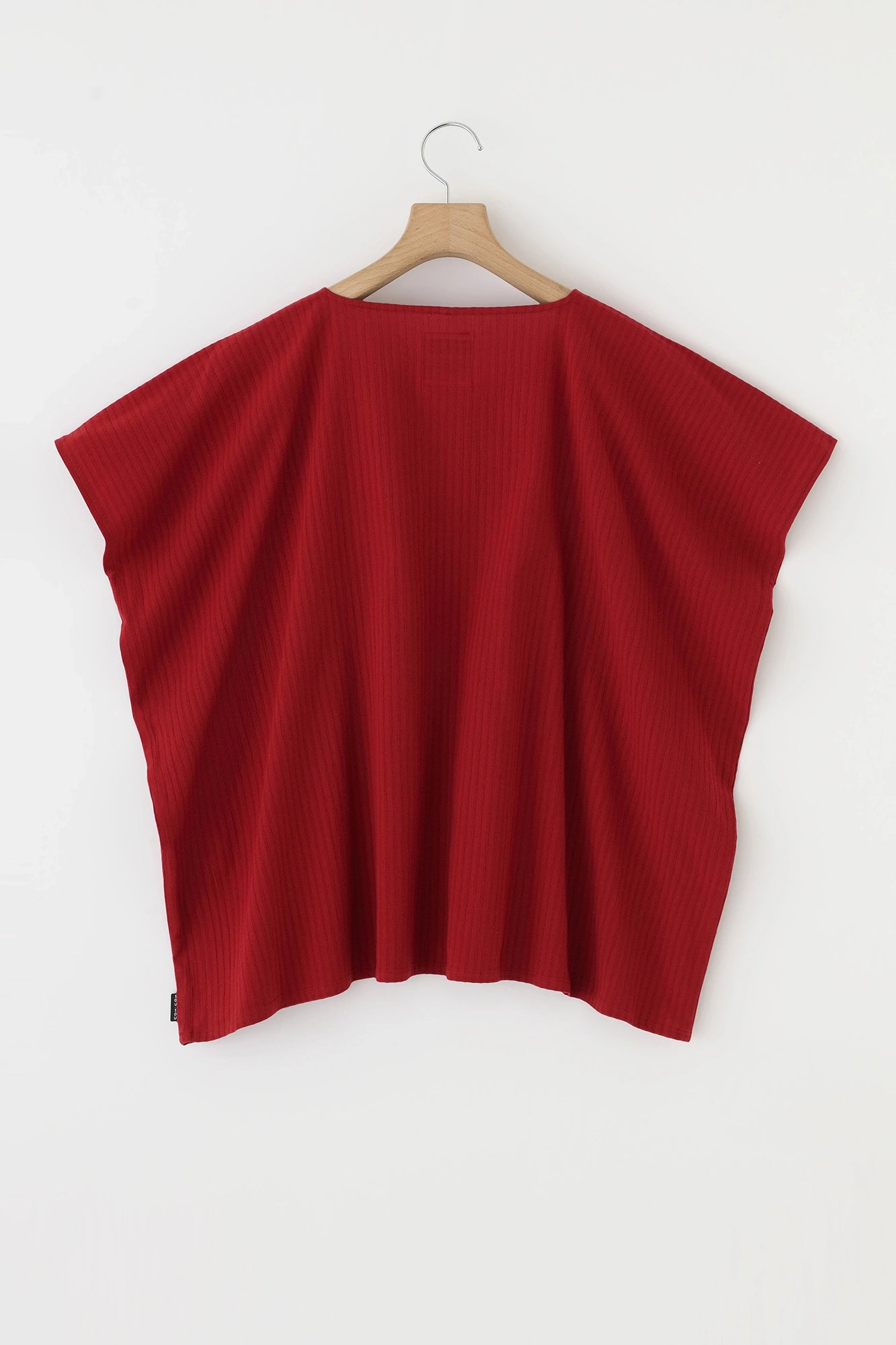Chizimi Cotton 40/20 Akiha Square Top／Dark Red
