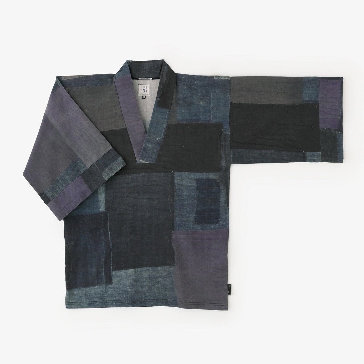 Chizimi Cotton 40/40 Fubi Kimono Shirt/BORO Ⅳ IJ