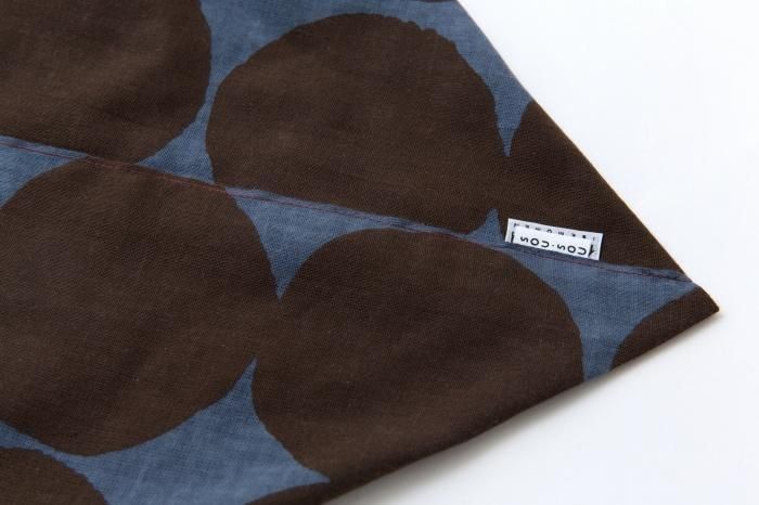 Isemomen Cotton Eco Bag / Marbles Large Lead Color×Brown