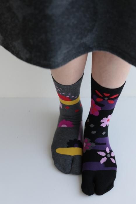 Tabi Socks (Mid-calf)／First Dream Grey×Black【Men・Women】