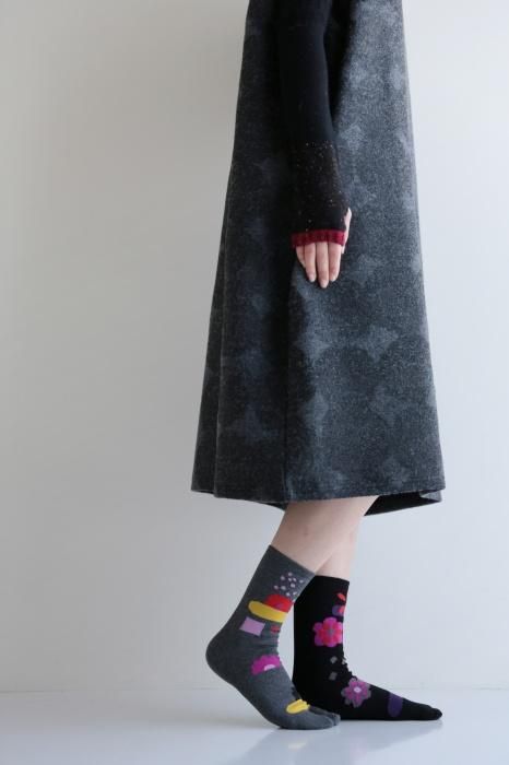 Tabi Socks (Mid-calf)／First Dream Grey×Black【Men・Women】