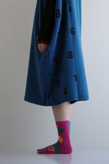 分趾襪（普通長度）／初夢 青綠色×玫瑰色 【男・女性用】