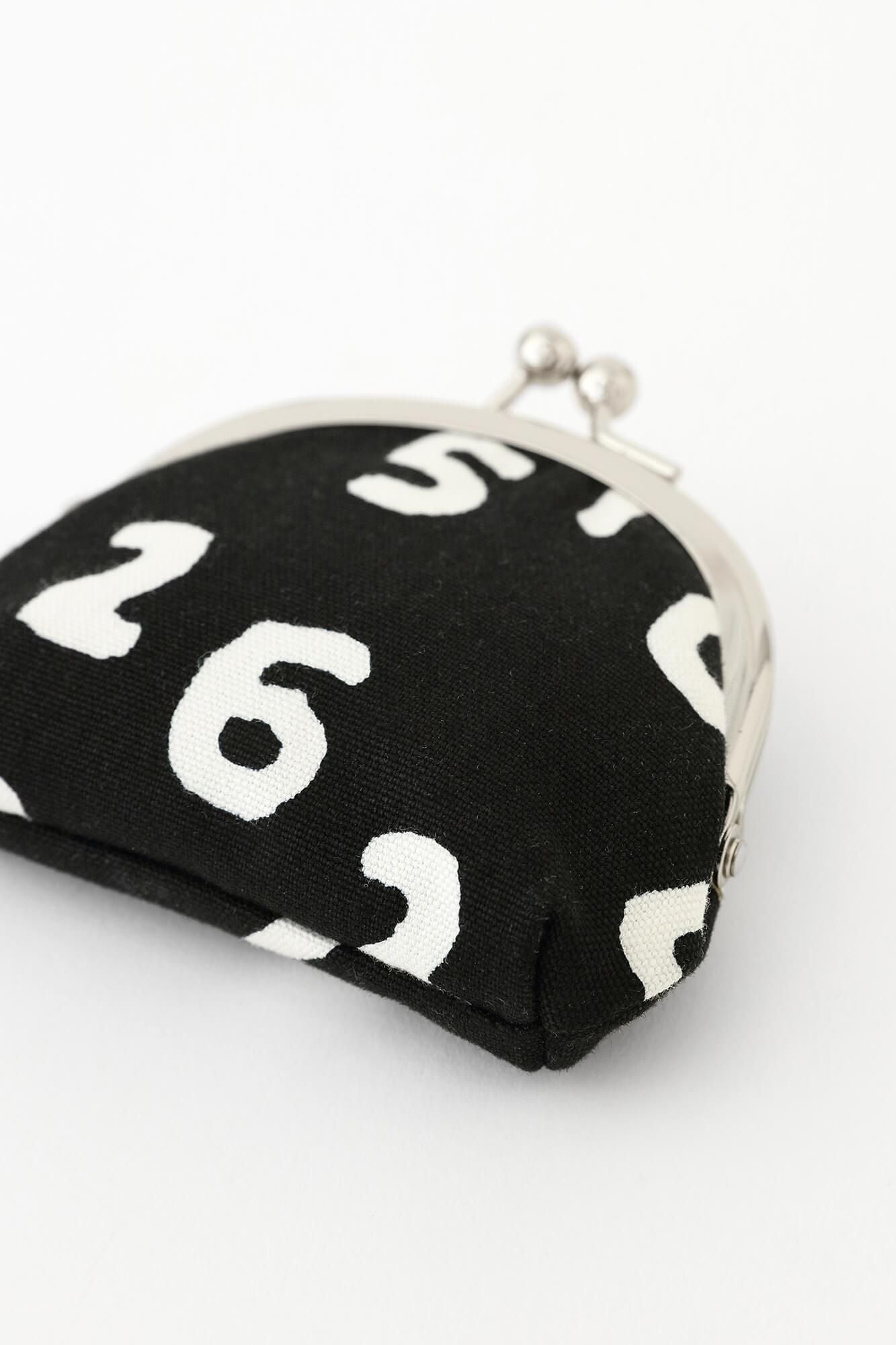 12號帆布 軟 口金包（小）／SO-SU-U十數 昆黑色×白色