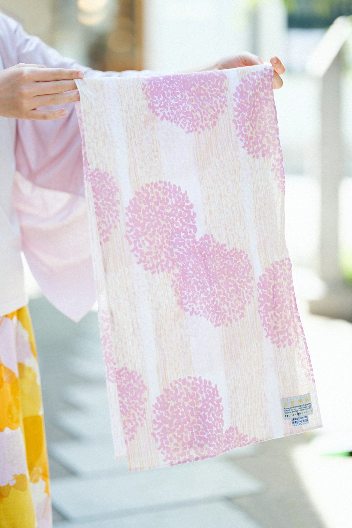 Isemomen Cotton Short Scarf / Gypsophila 2