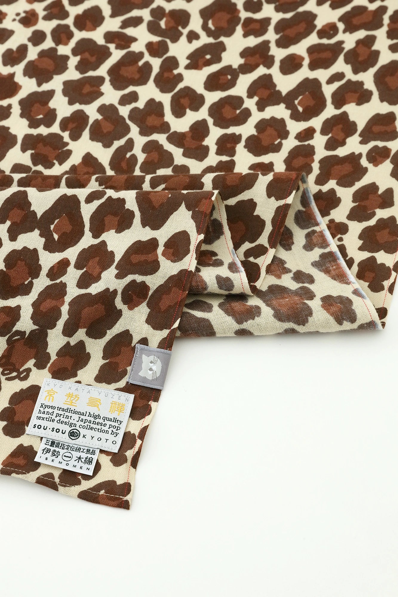 【6月30日頃発送予定】伊勢木綿 くびまき 短丈／depo leopard Daylight
