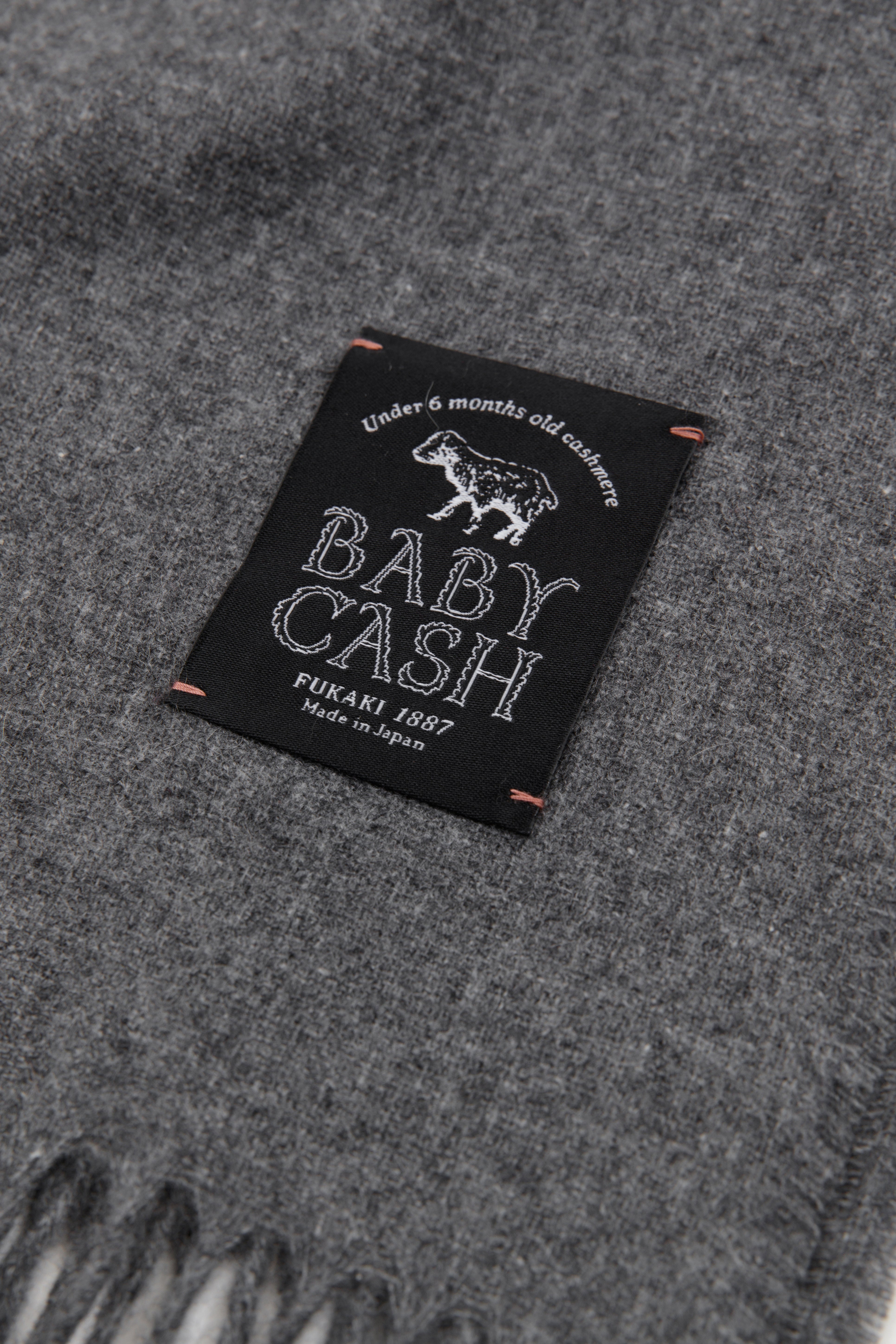 Babycash(R)羊絨 薄圍巾／深灰色