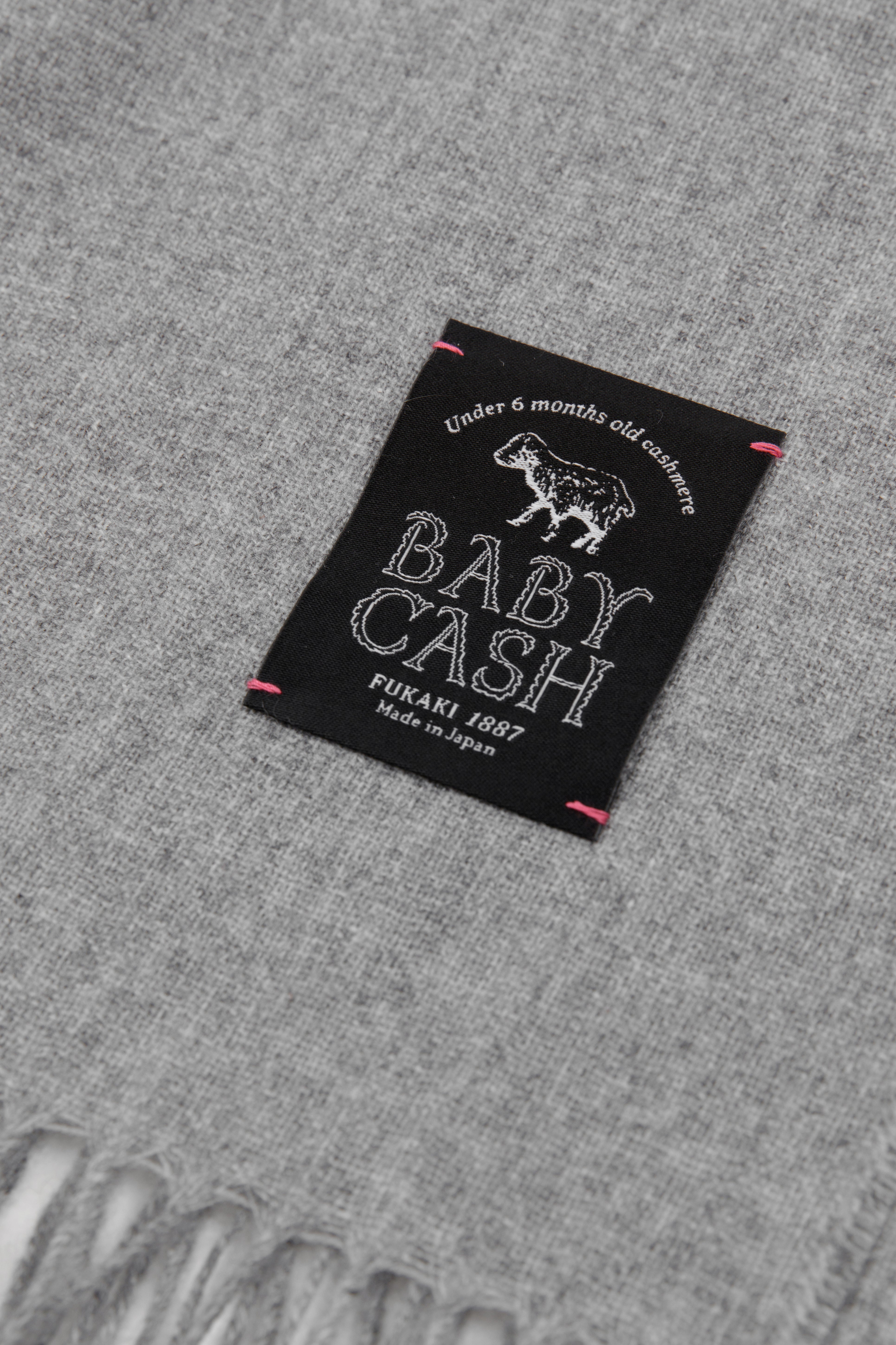 Babycash(R)羊絨 薄圍巾／淺灰色