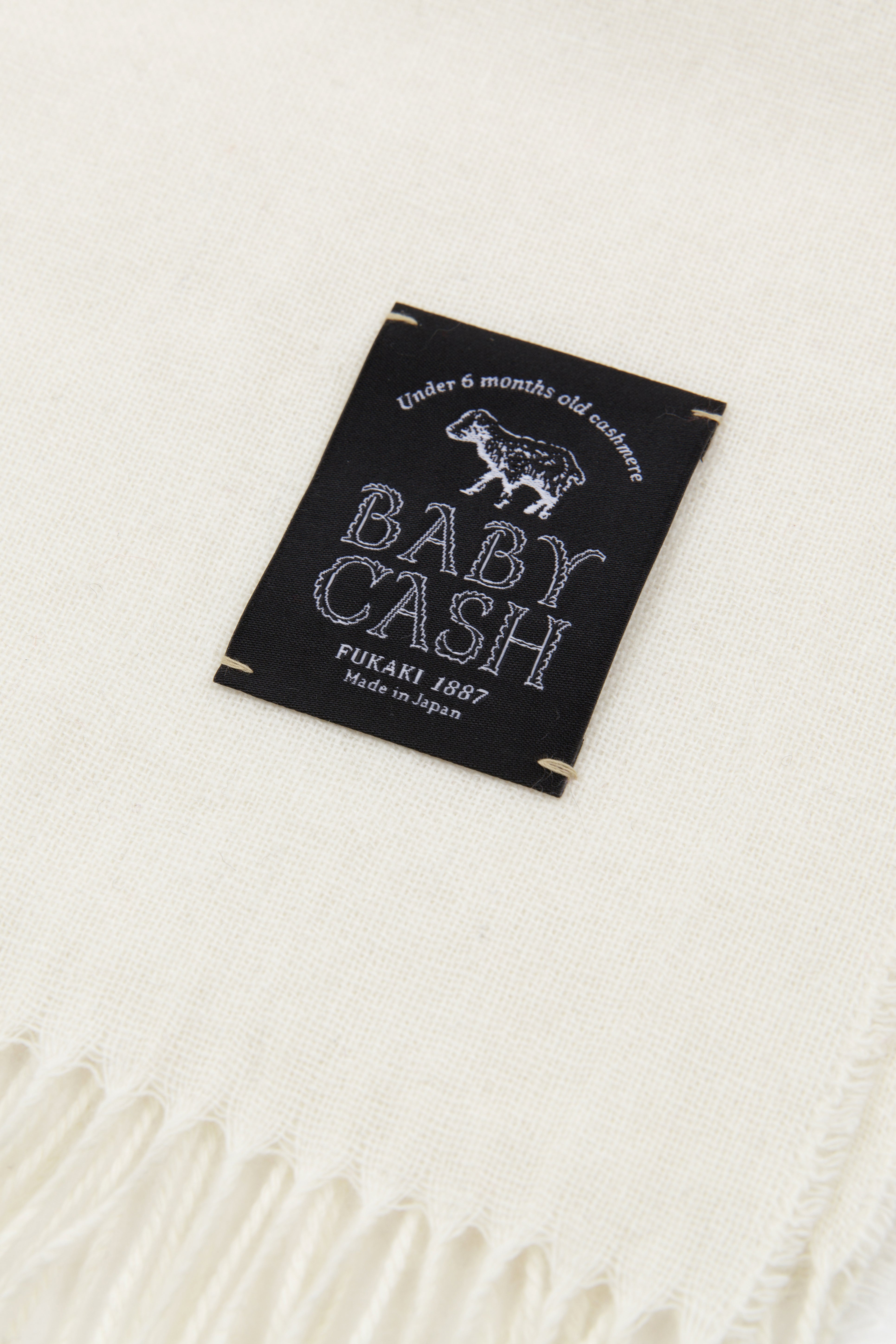 Babycash(R)羊绒薄围巾／米白色