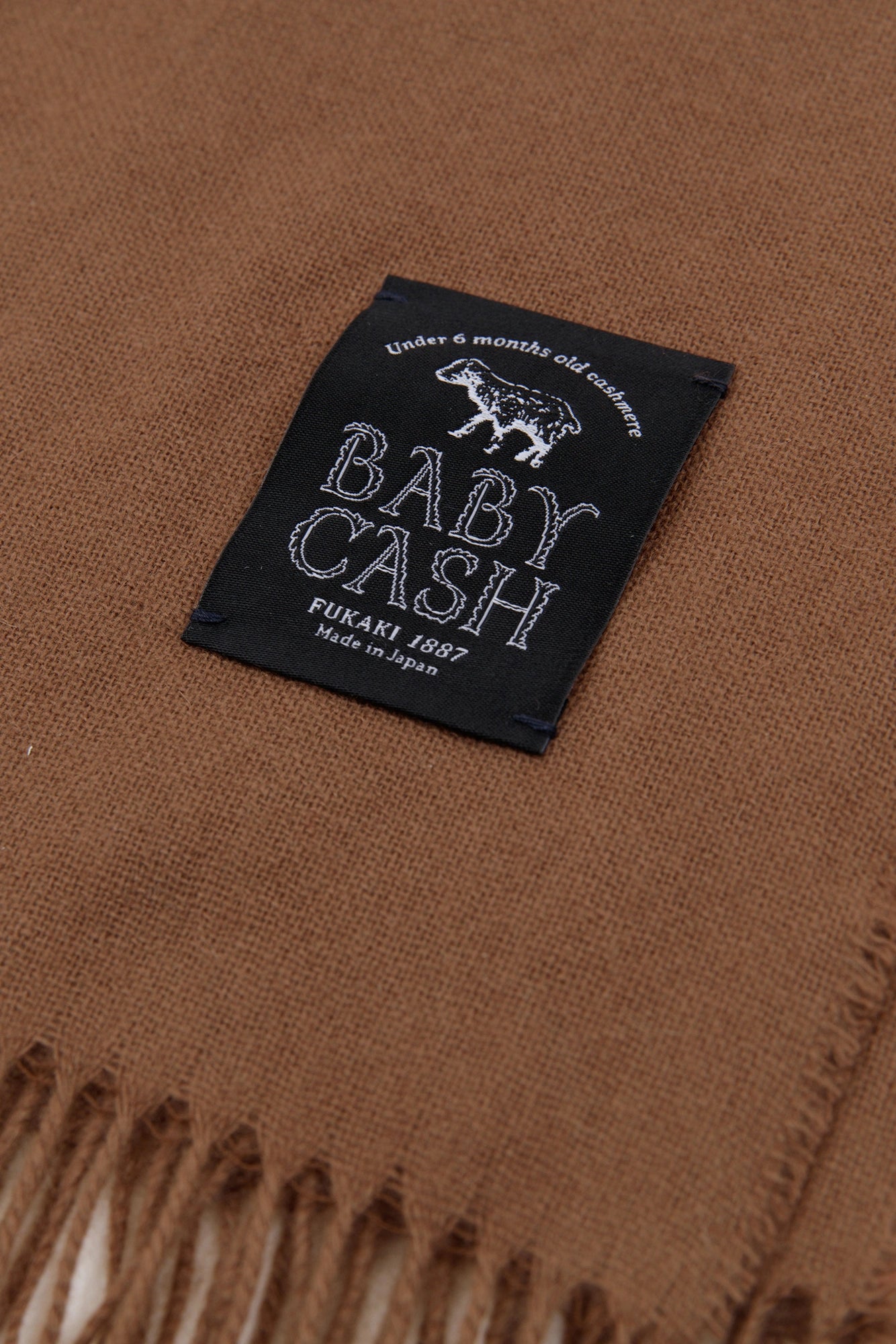 Babycash(R)羊绒薄围巾／棕榈色