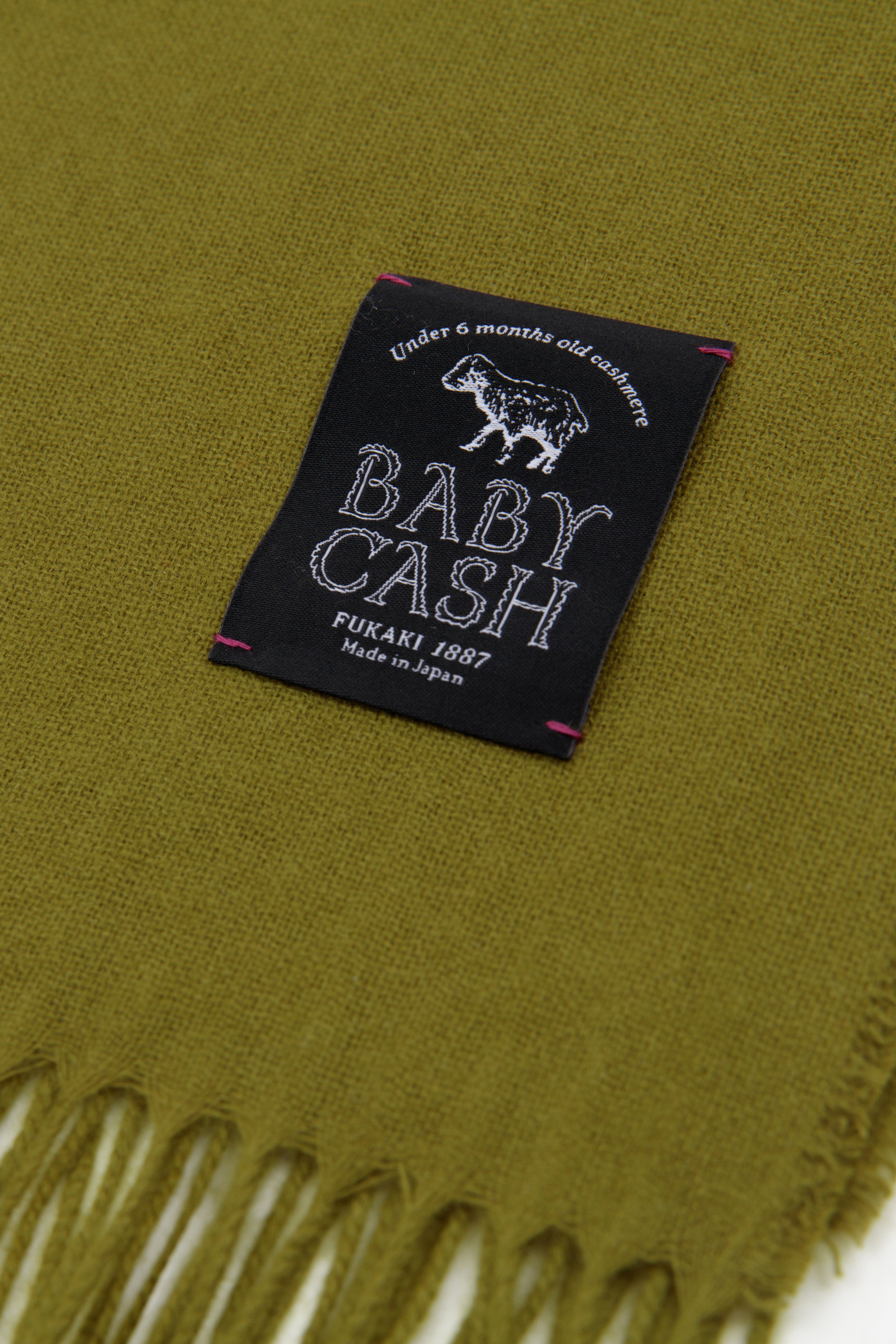 Babycash(R)羊绒薄围巾／莺绿色