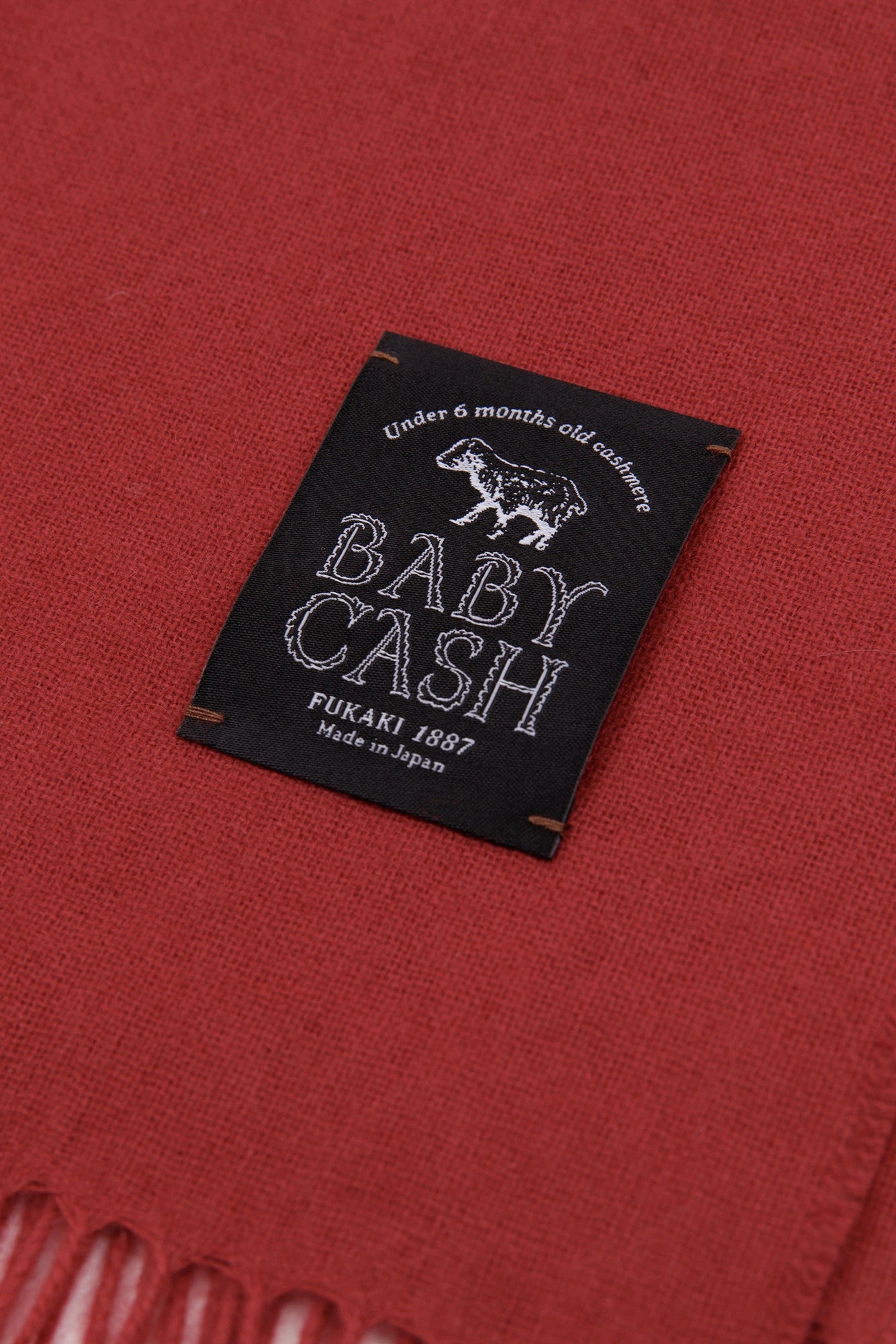 Babycash(R)羊絨 薄圍巾／胭脂紅