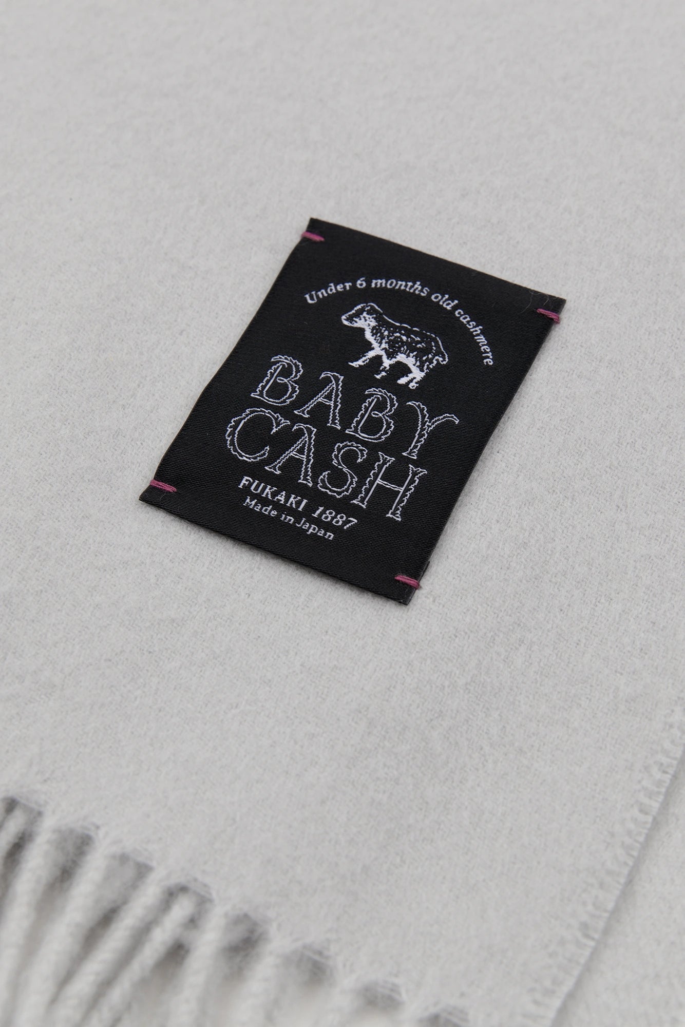 Babycash(R)羊絨長圍巾/銀灰色