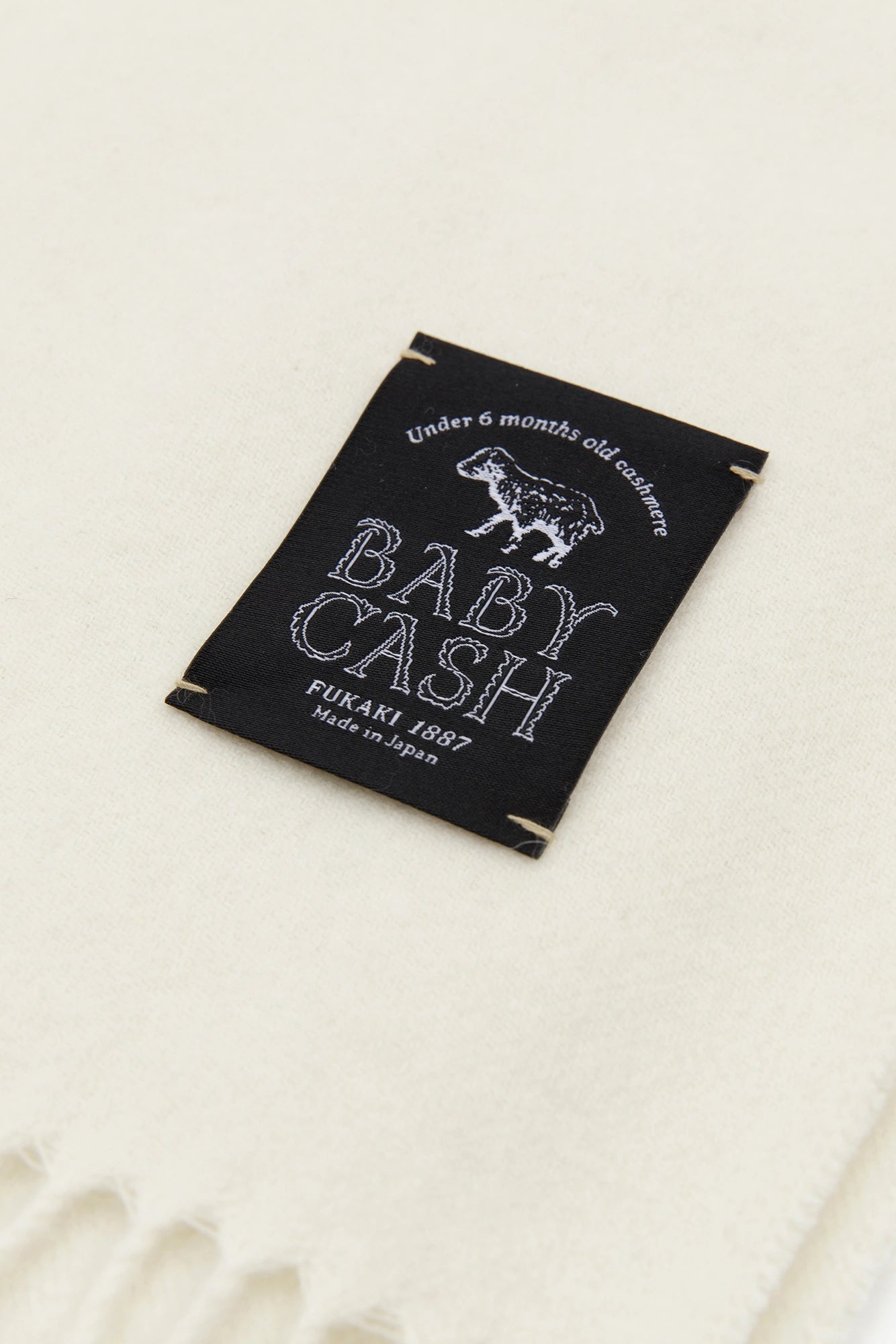 Babycash(R)羊絨 長圍巾／米白色
