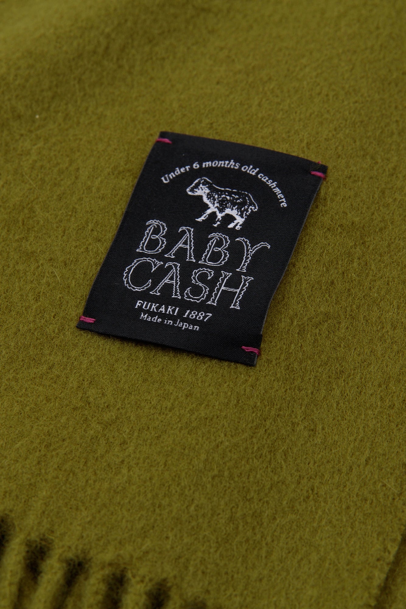 Babycash(R)羊绒长围巾／莺绿色