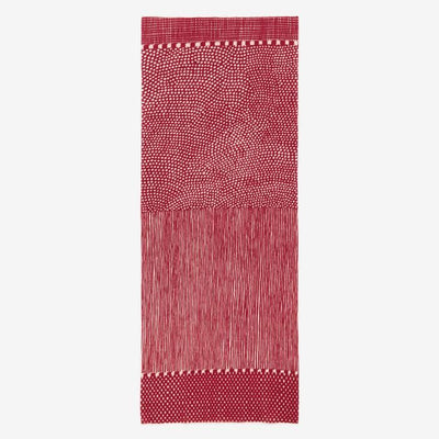 Isemomen Cotton Textile Handkerchief / Intervals Beige x Azuki Bean