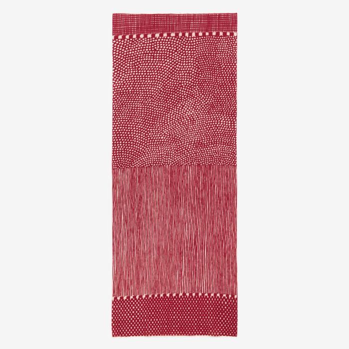 Isemomen Cotton Textile Handkerchief / Intervals Beige x Azuki Bean