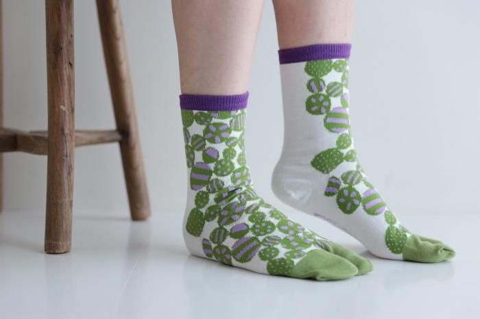 分趾襪（普通長度）／明麗 黃綠色 【男・女性用】