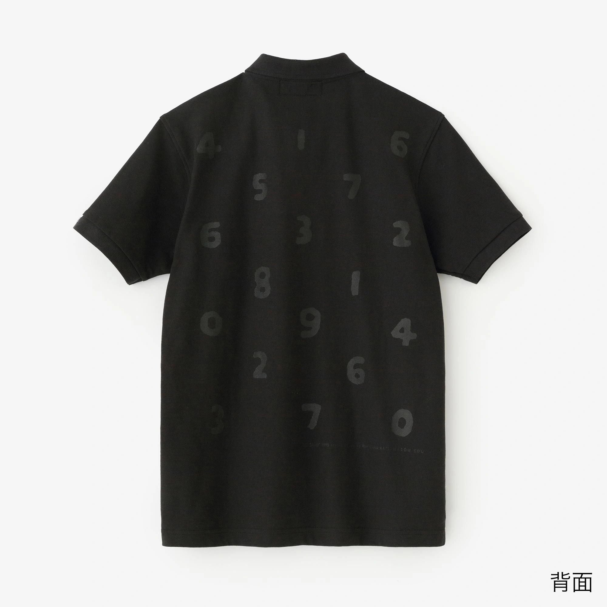 SO-SU-U十数短袖Polo衫/黑色