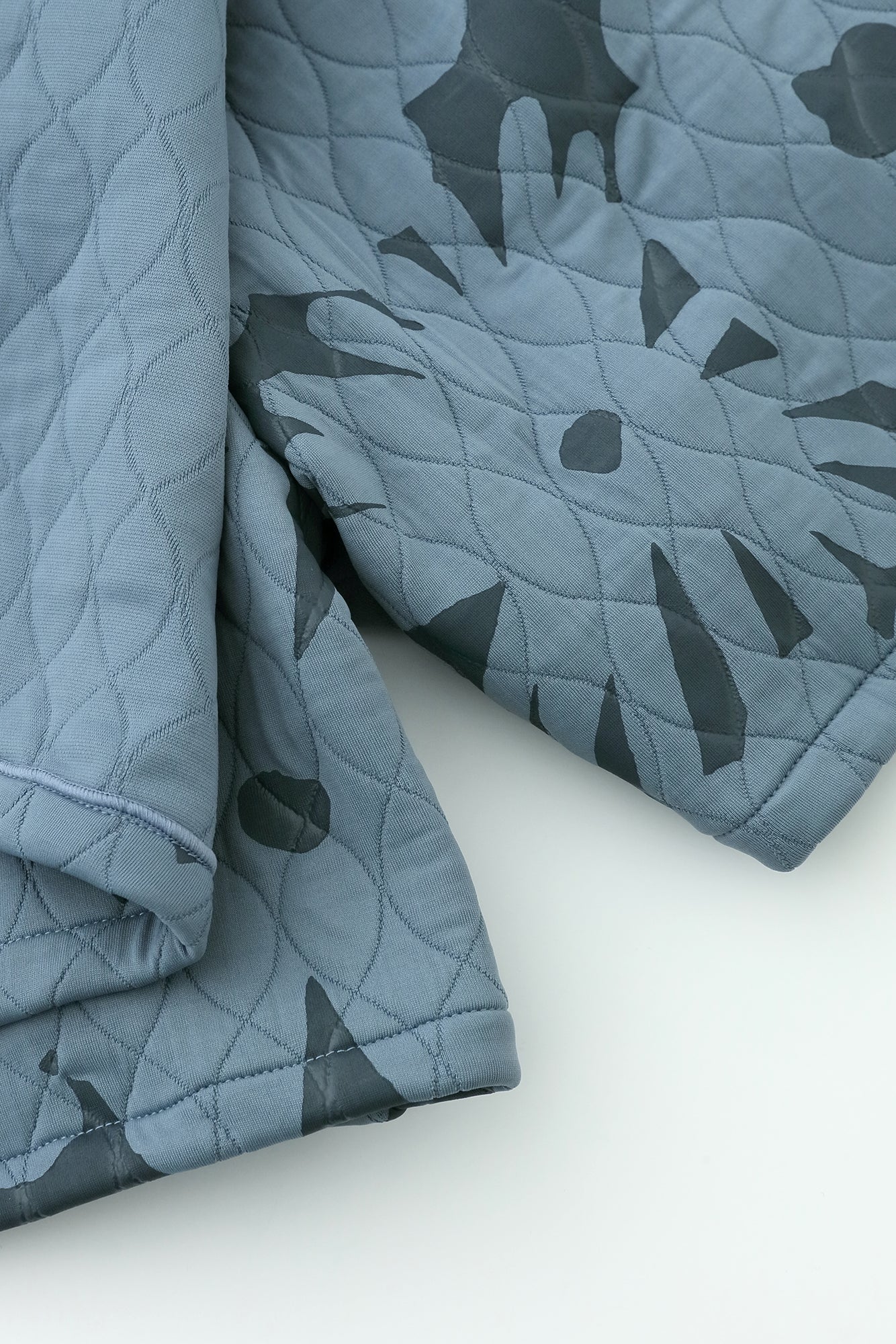 キルティングジャカール BIKEキュロット／おおらか サックスブルー