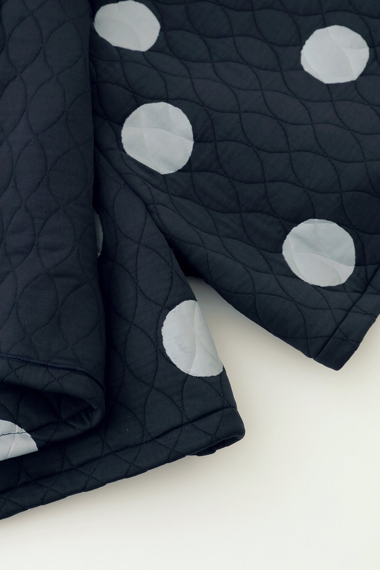 Quilted Jacquard BIKE Culottes／Polka Dots Mara Dark Navy 