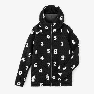 キルティングジャカール BIKEパーカー／SO-SU-U ブラック