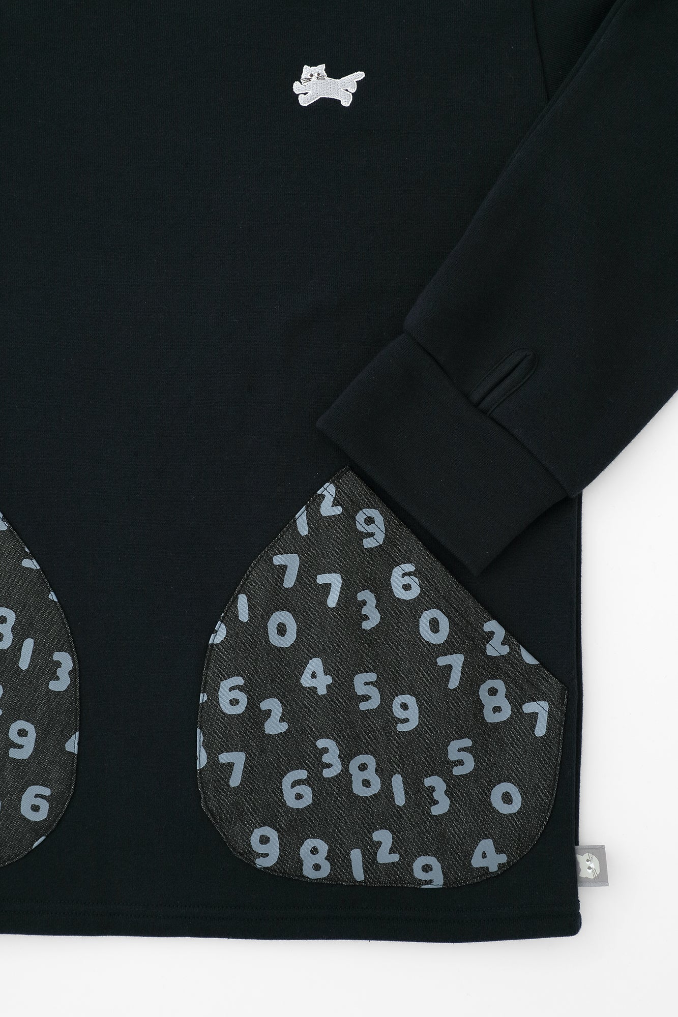 Fleece Boat Neck Sweat Shirt／Navy×SO-SU-U Kon