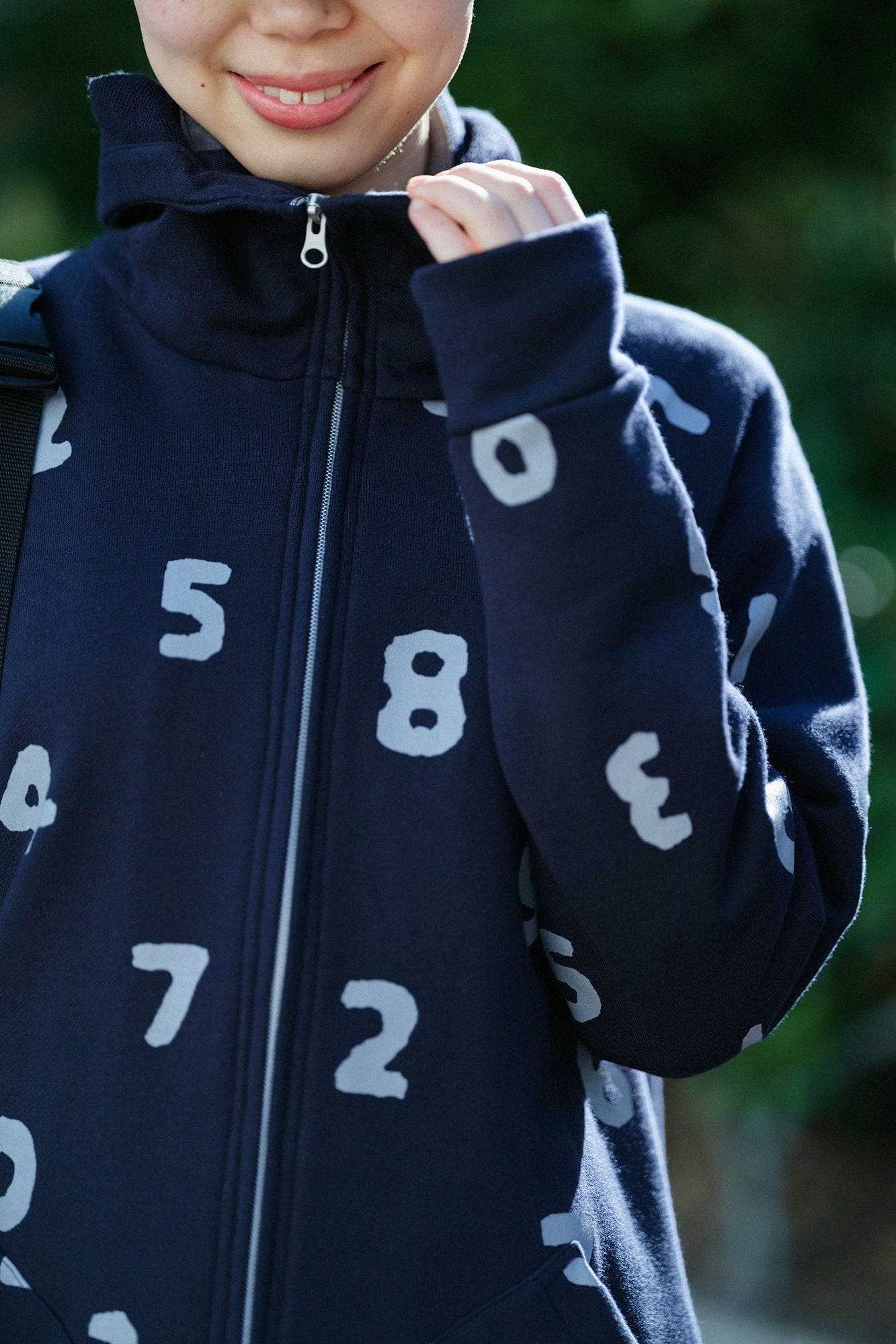 內抓毛BIKE 連帽外套／SO-SU-U十數和留白 深藍色