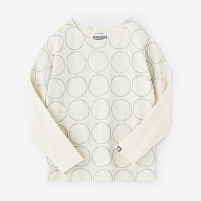 コットンリバーニット 型ぬき長袖Tシャツ／わならべ アイボリー