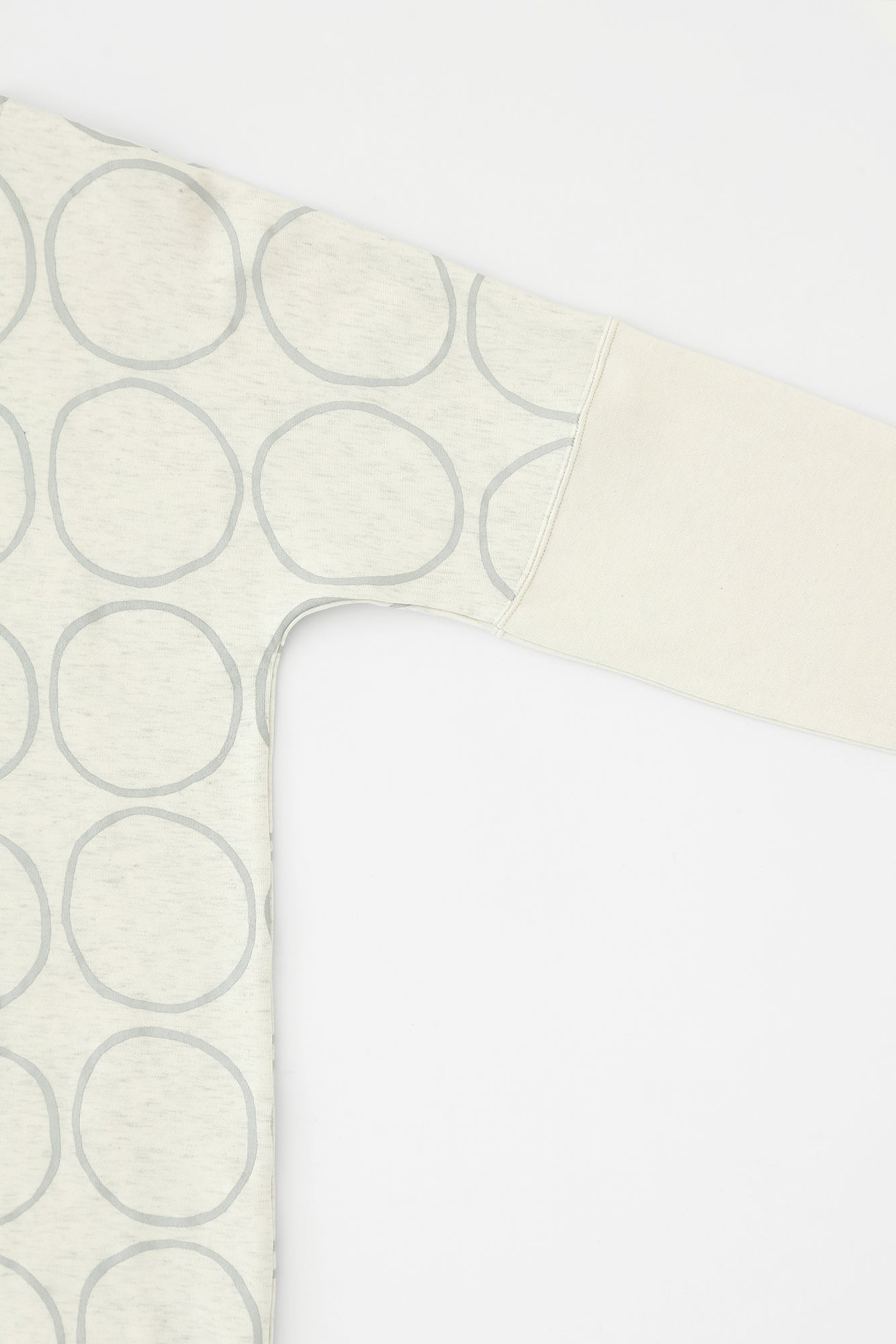 능직 니트 카타누끼긴 소매T셔츠／SO-SU-U거꾸로 헤더 그레이