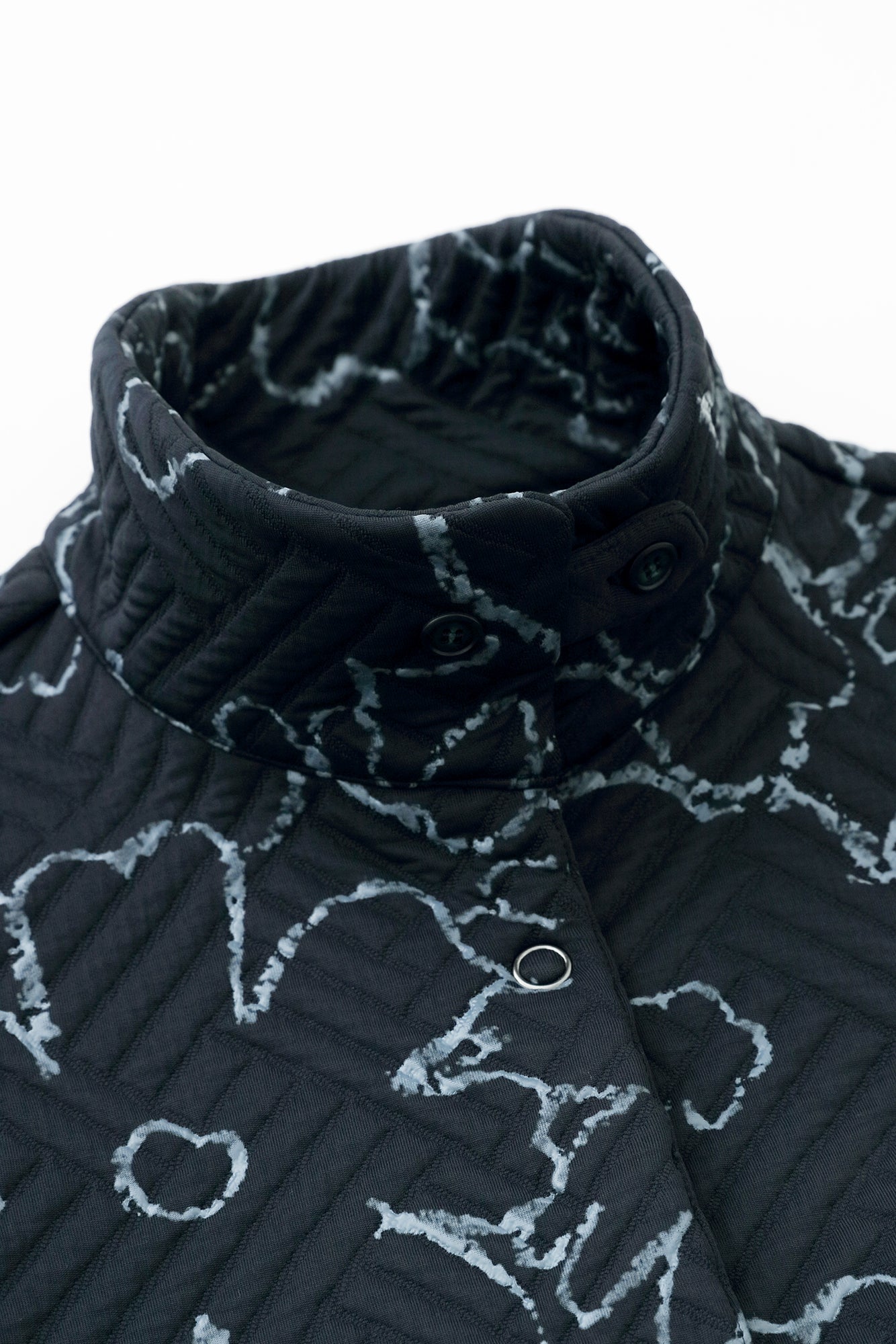 Quilting Jacquard SANPOOne-piece Dress／Oraka Graffiti Dark Navy