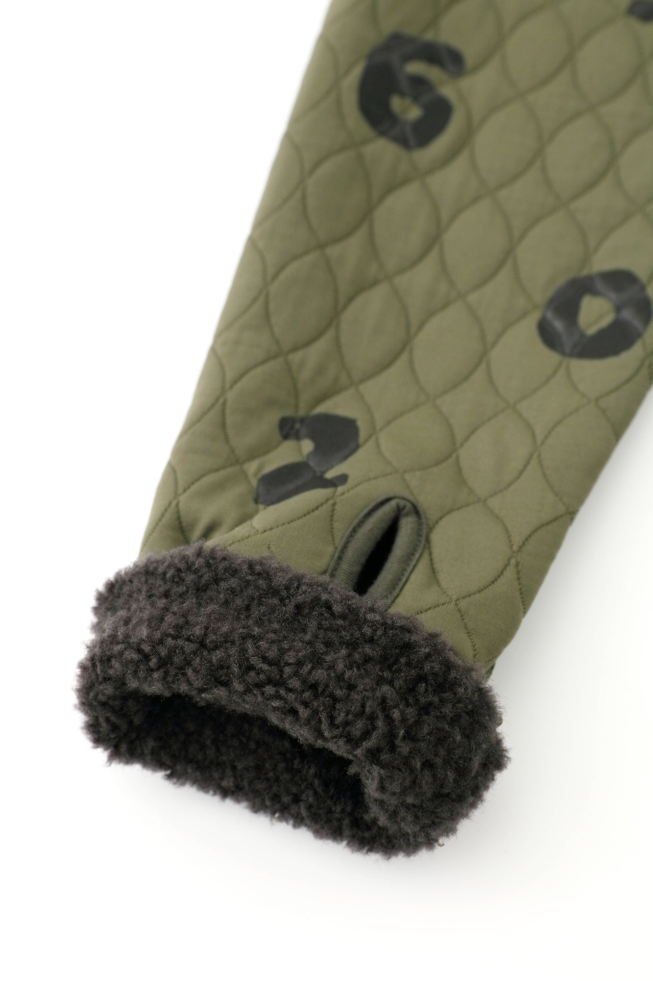 A.S Quilting Jacquard Neckwarm Cardigan／SO-SU-U Khaki 