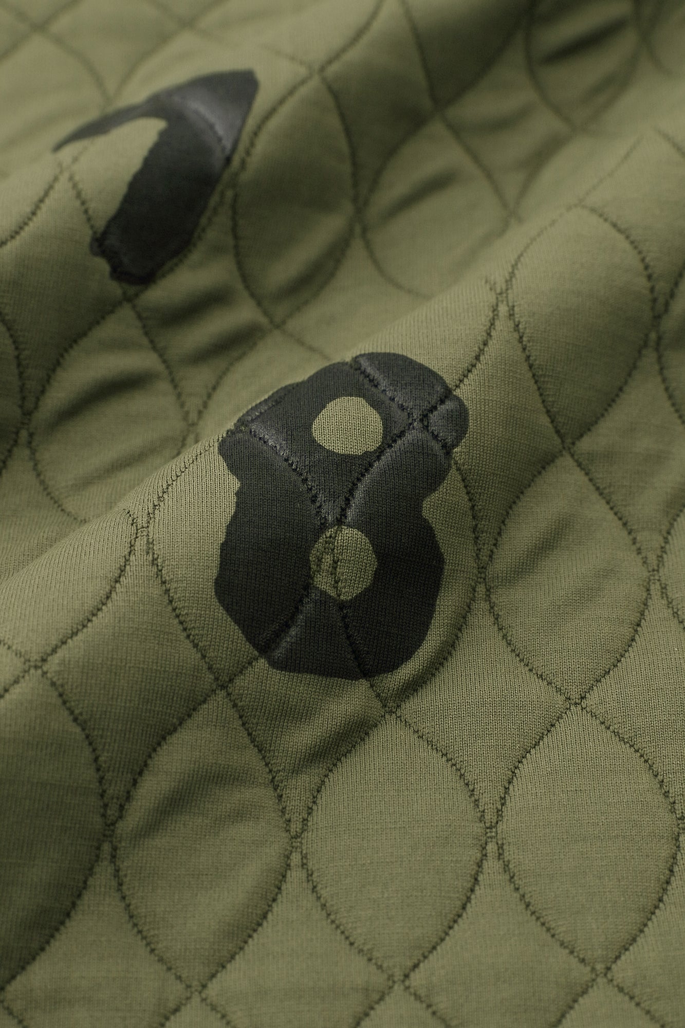 A.S Quilting Jacquard Neckwarm Cardigan／SO-SU-U Khaki 