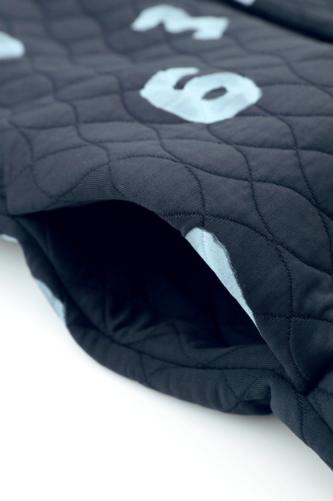 A.S 絎縫緹花 高領開襟外套／SO-SU-U十數 深藍色