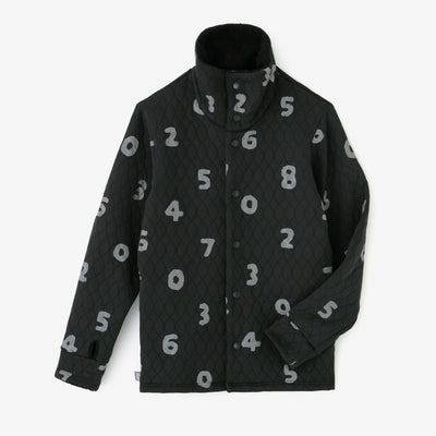 A.S Quilting Jacquard Neckwarm Cardigan／SO-SU-U Black 