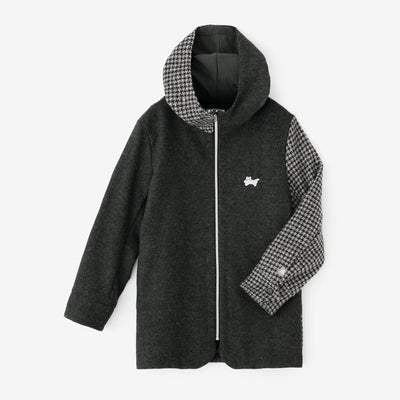 CBN Wool ZIP UP Hooded Jacket／Dark Grey 