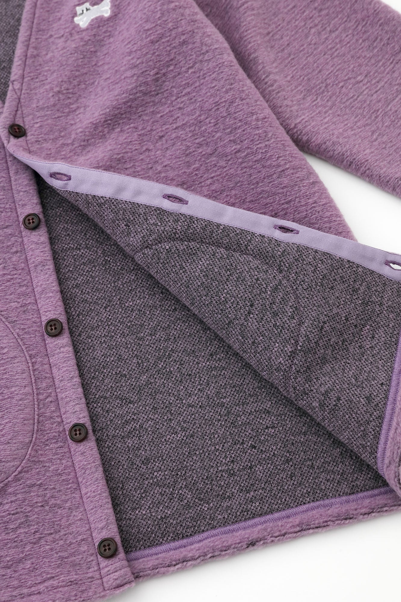 【◯预购】义大利毛绒针织V领L/S外套／玫瑰粉红（※预计于12月2日左右发货）