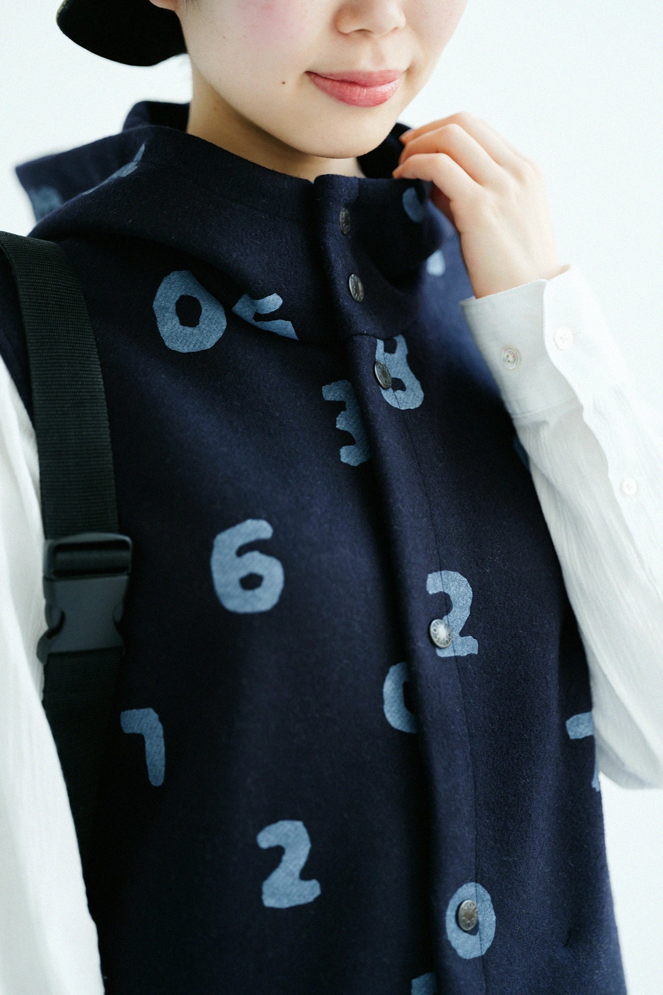 ダブルメルトン BIKEフードベスト／SO-SU-U ネイビーブラック