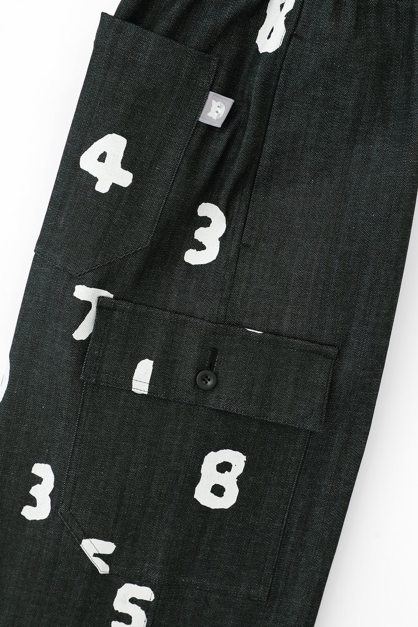 彈性牛仔布 工裝褲／靛藍染×SO-SU-U十數