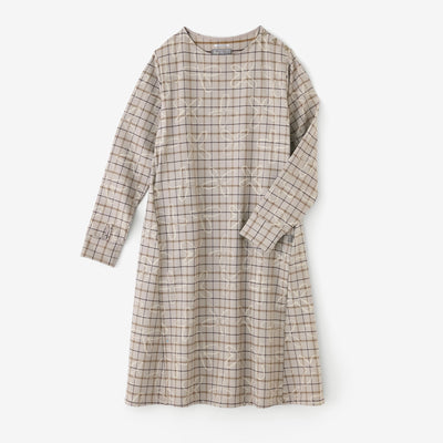 Soft Thermo(R)  Fleece Lining Check BIKE One-piece Dress ／Suzushiro 