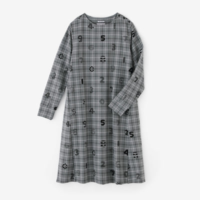 Soft Thermo(R)  Fleece Lining Check BIKE One-piece Dress ／SOU・SOU Kyoto