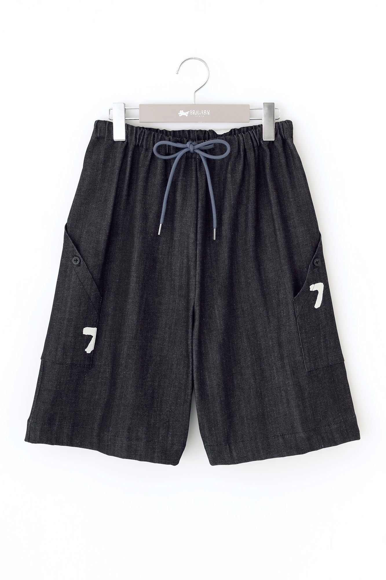 Stretch Denim BIKE Shorts／Indigo×SO-SU-U 